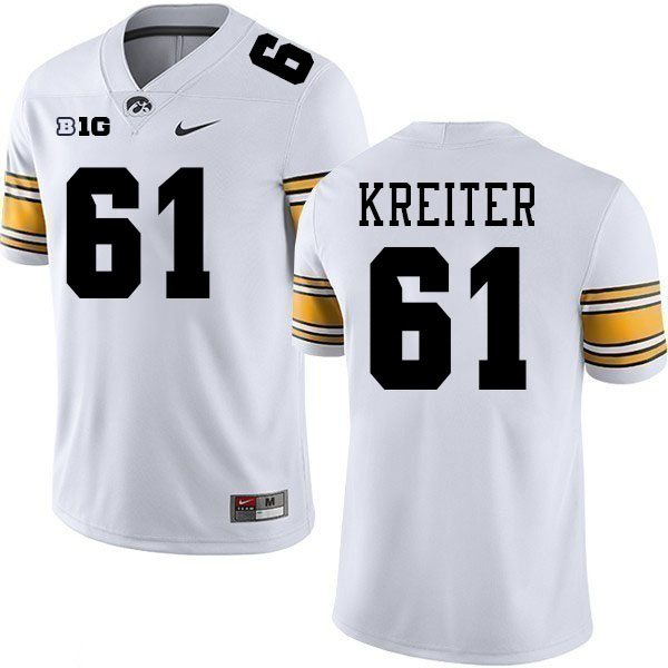 Casey Kreiter Iowa Jersey,University Of Iowa Hawkeyes Fotoball Uniforms,Jersey,Gears-White